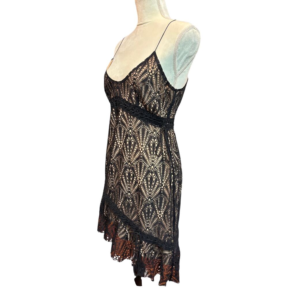 For Love and Lemons Black Lace Mini Dress Size L - Picture 3 of 16